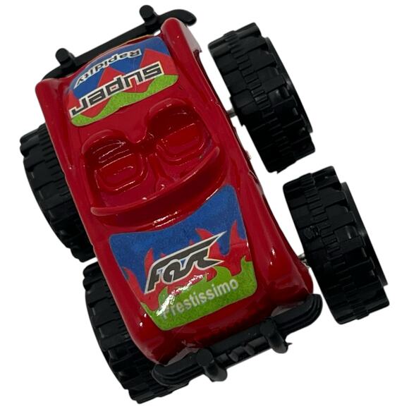 "Vintage Mini Red FTR Prestissimo Super Rapidity Pull Back Toy Car No.0000" - Picture 5 of 8